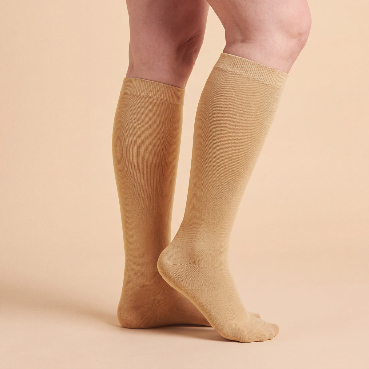 Beige Stödstrumpor
