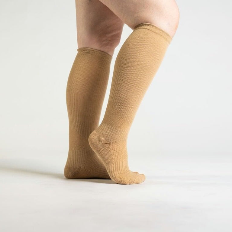 Beige Stödstrumpor